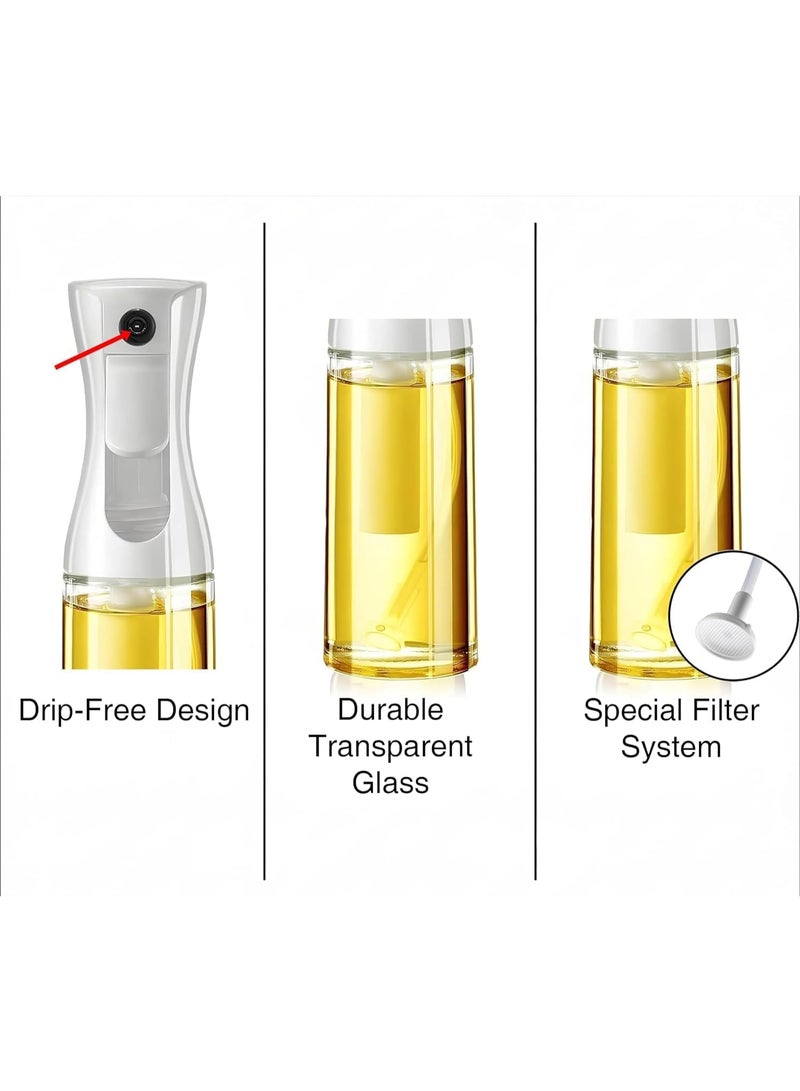 CAZADORA Oil Sprayer for Cooking Glass Bottle 6.7oz Refillable Olive Oil Mister Spray Bottle for Kitchen Use Air Fryer Accessories Healthy Cooking Oil Dispenser with Fine Mist Control for Baking Grilling Roasting BBQ Salad Air Fryer Non-Aerosol Manual Spray Bottle Eco Friendly Reusable Glass Oil Spray for Home Kitchen Restaurant Cooking White Color Precise Oil Control Reduces Oil Consumption Suitable for Olive Oil Vinegar Soy Sauce Lemon Juice Professional Kitchen Tool by Cazadora - Image 5